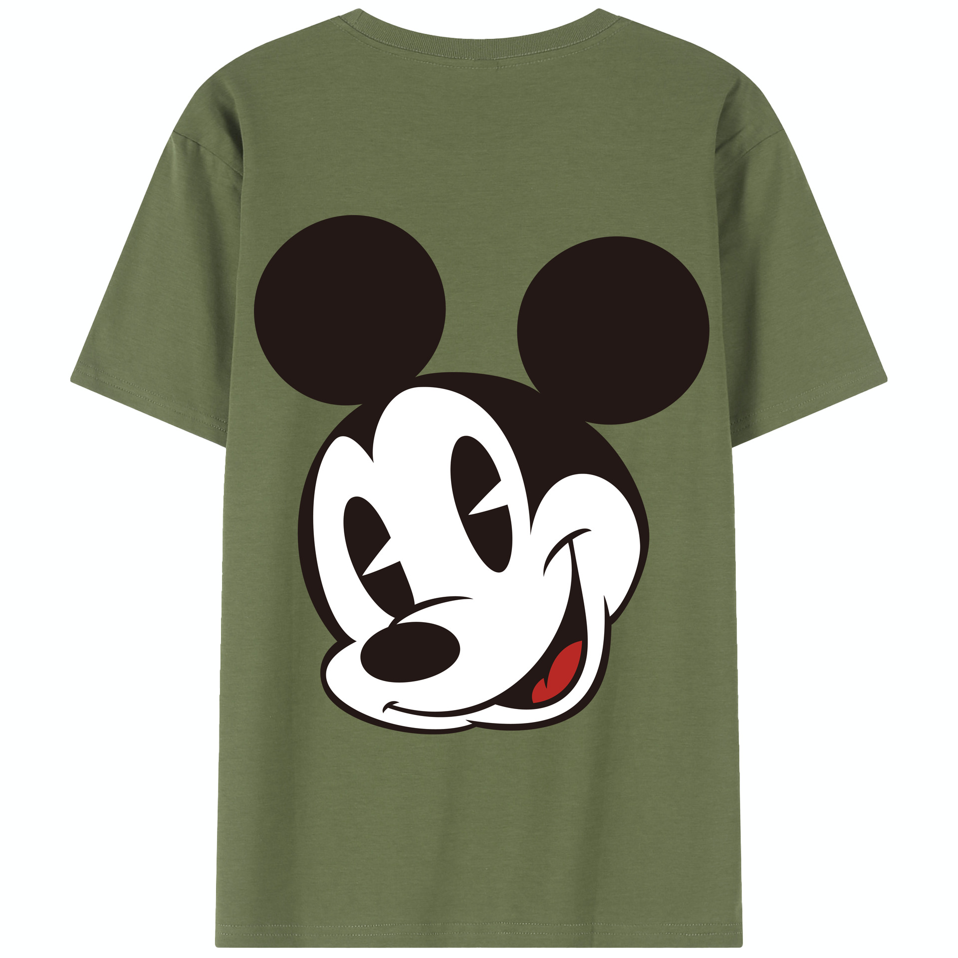 （画像用） ミッキーマウス Mickey Mouse 綿100％半袖Tシャツ（背面プリント）